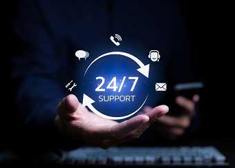 24/7 live ondersteuning